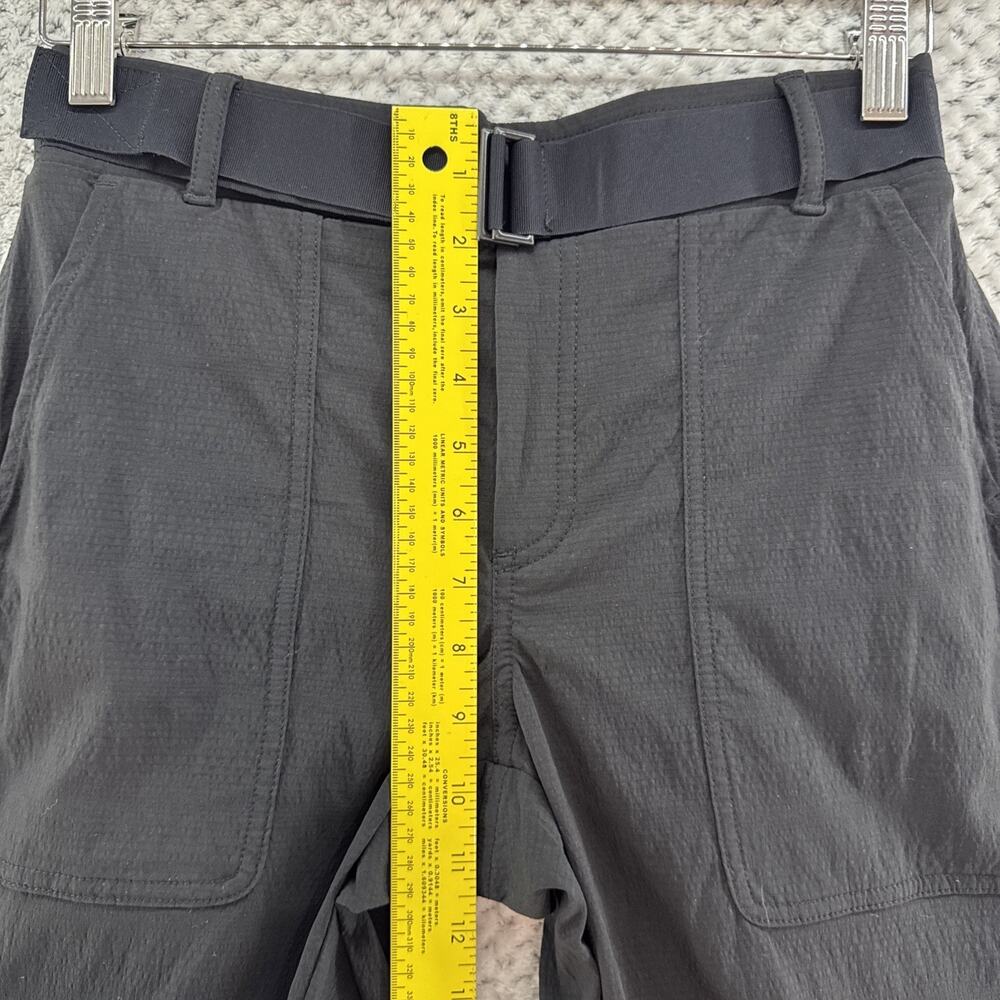 Athleta Trekkie Pant Womens 2 Black Stretchy Pull-On Pockets Zip Adjustable Hem - Picture 5 of 10